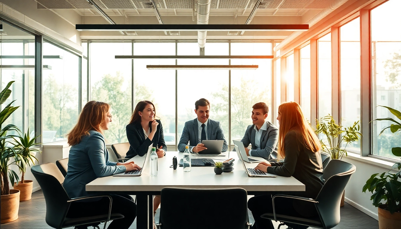 Professionelle Headhunter Dresden bei der effektiven Zusammenarbeit in einem modernen Büro.