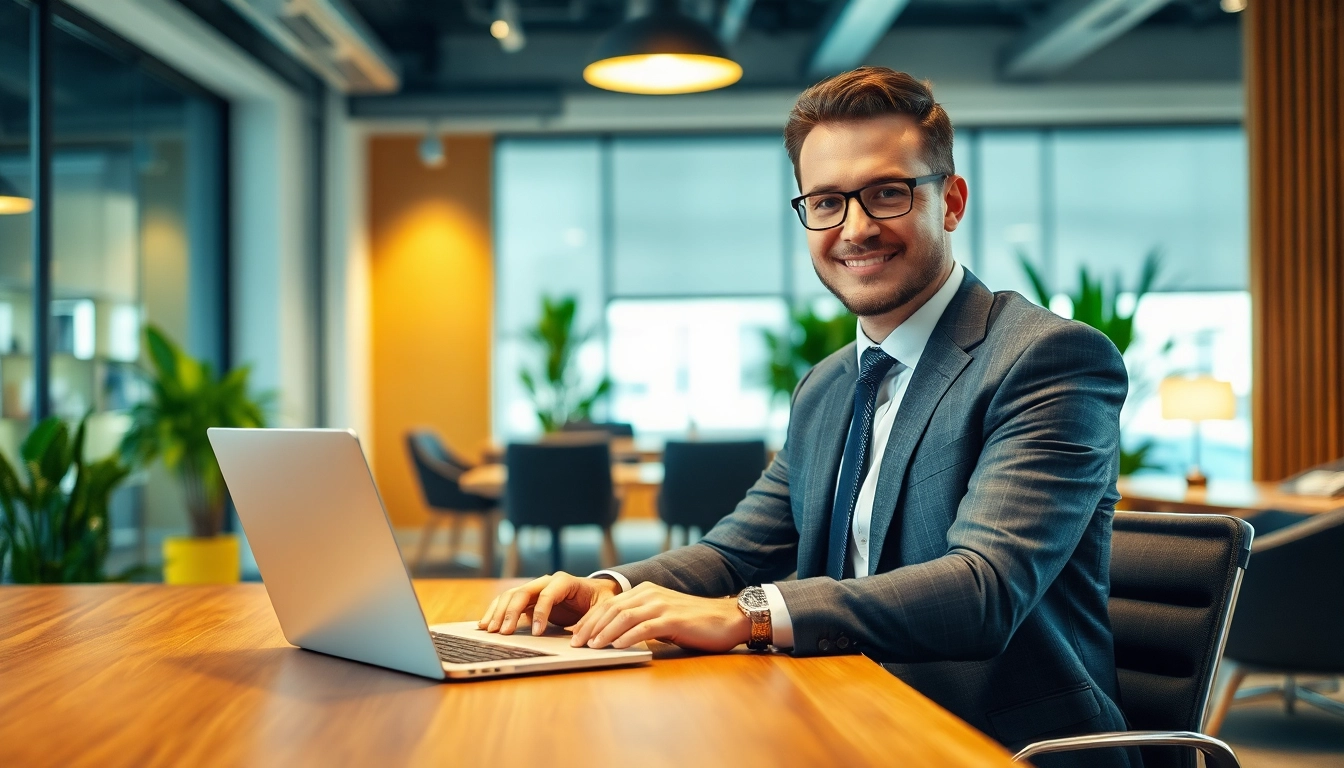 Headhunter Oberhausen: Professioneller Headhunter bei der Arbeit im modernen Büro.