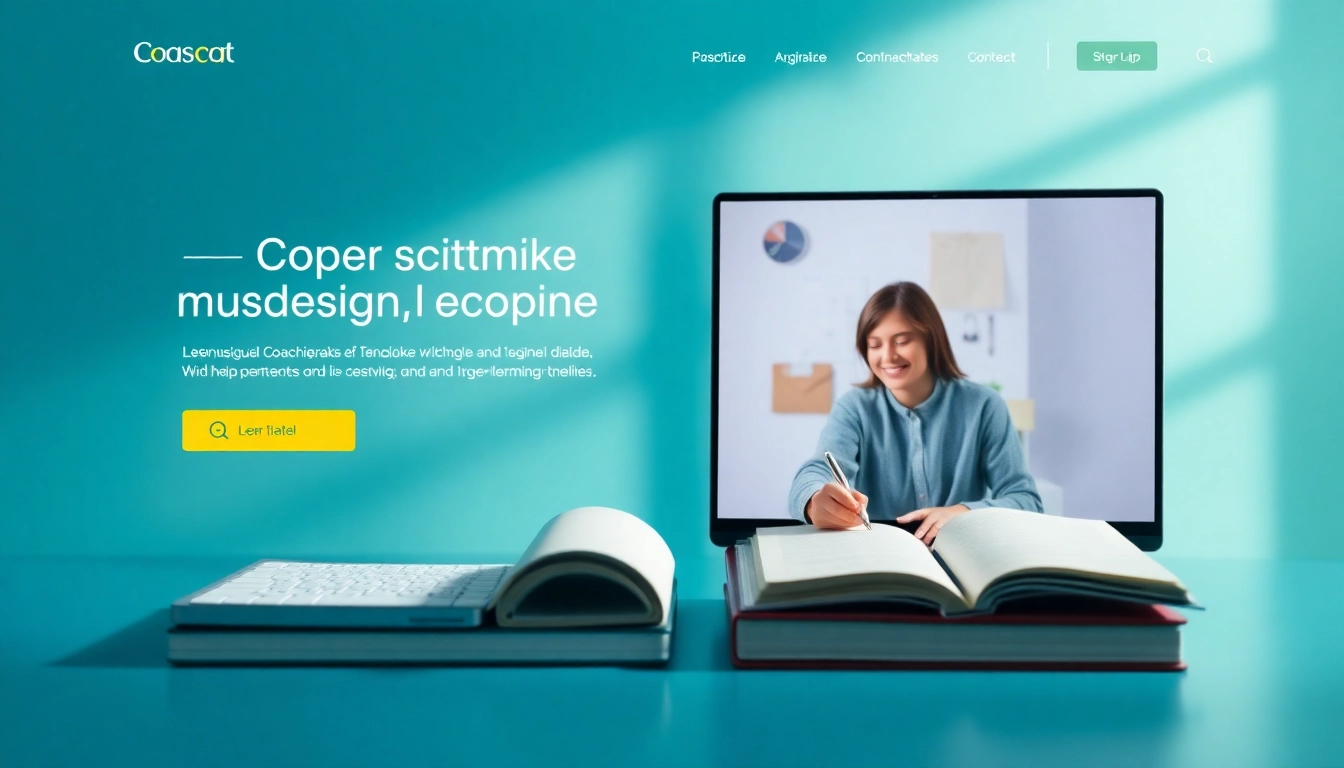 Professionelles Webdesign für Coaches mit kreativen Elementen und einladender Atmosphäre.