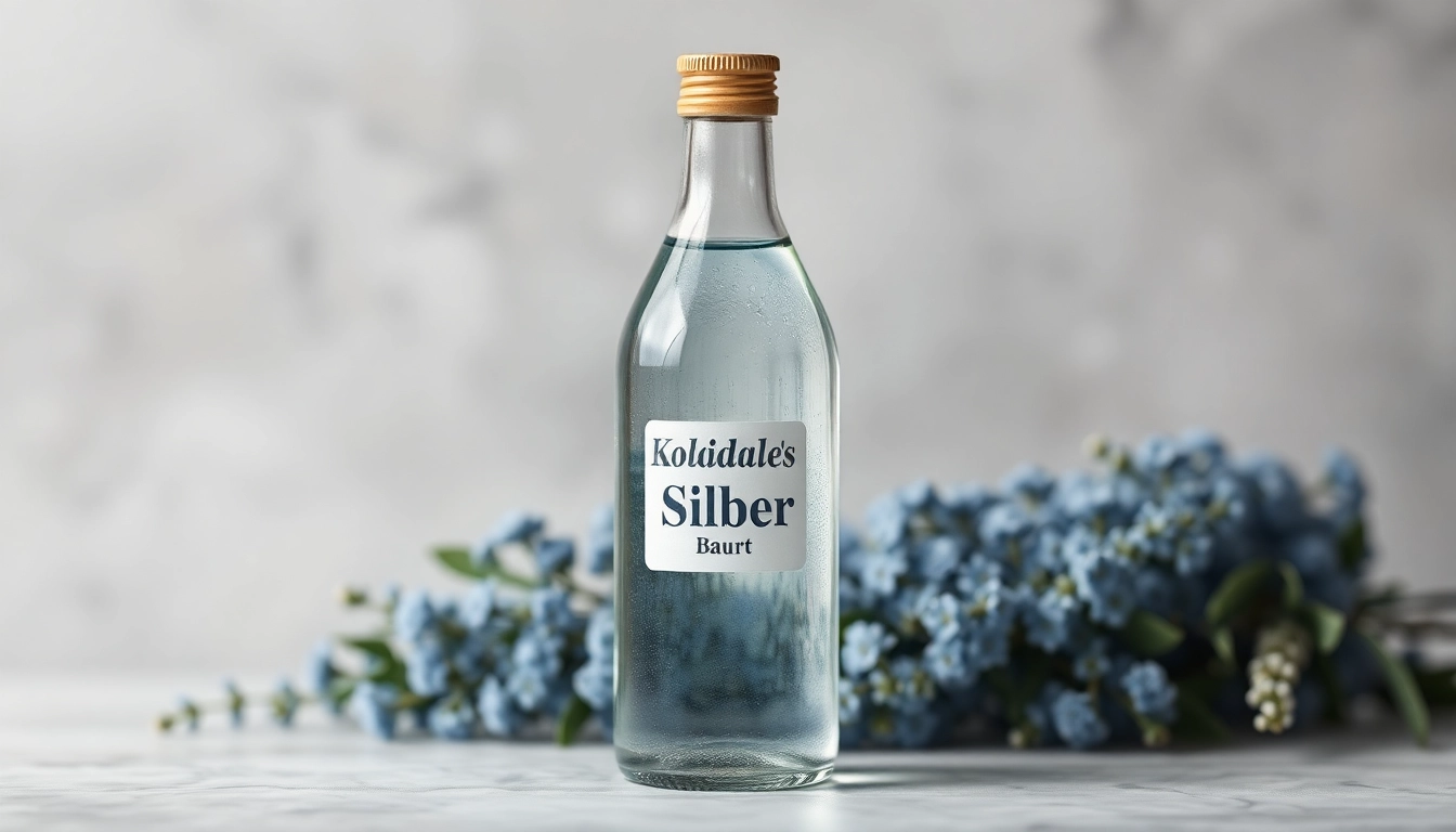 Erleben Sie die Reinheit von kolloidalem Silber kaufen in einer stilvollen Flasche, die natürlich und frisch aussieht.