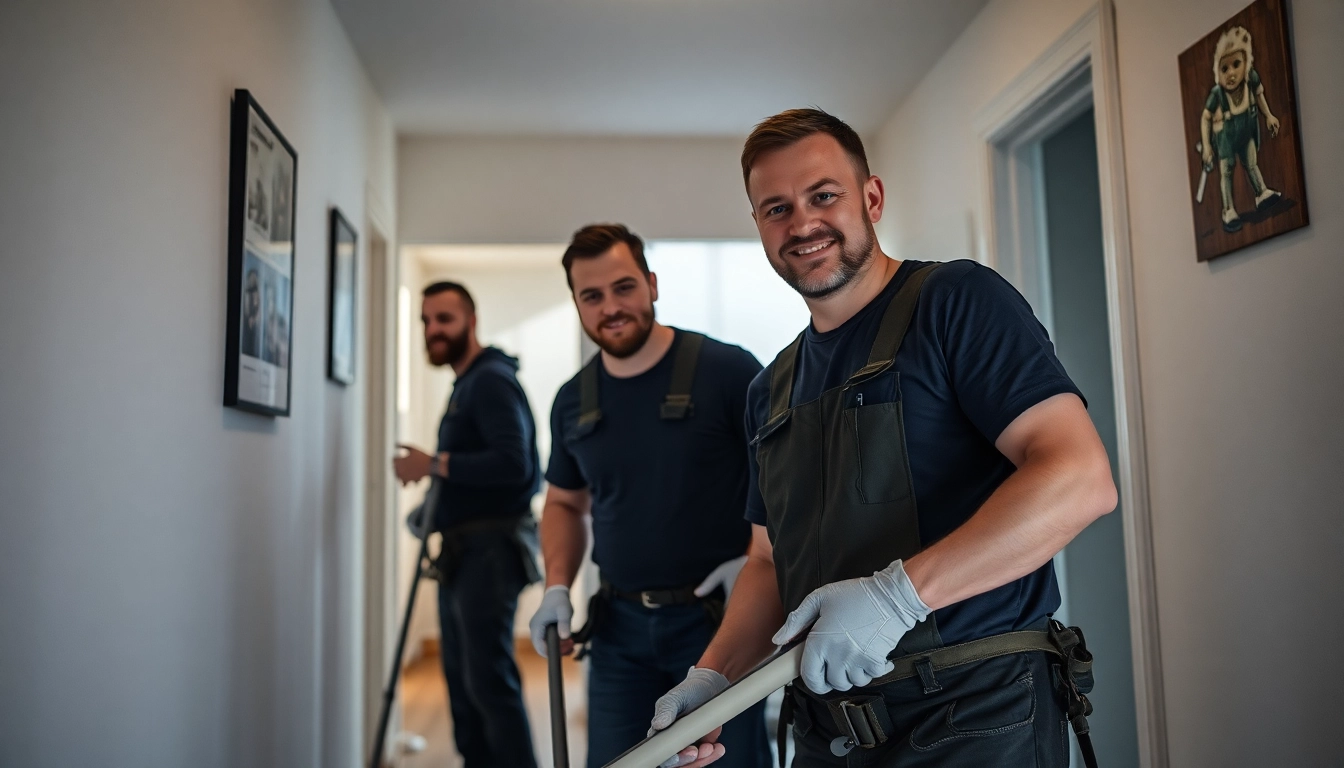 Das Bild zeigt eine Entrümpelung Wien, bei der ein Team bei der Räumung einer Wohnung aktiv ist.
