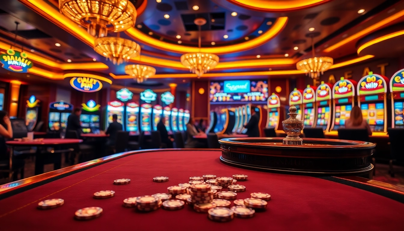 Experience the excitement of s8 gaming with a vibrant casino scene featuring poker tables and roulette wheels.