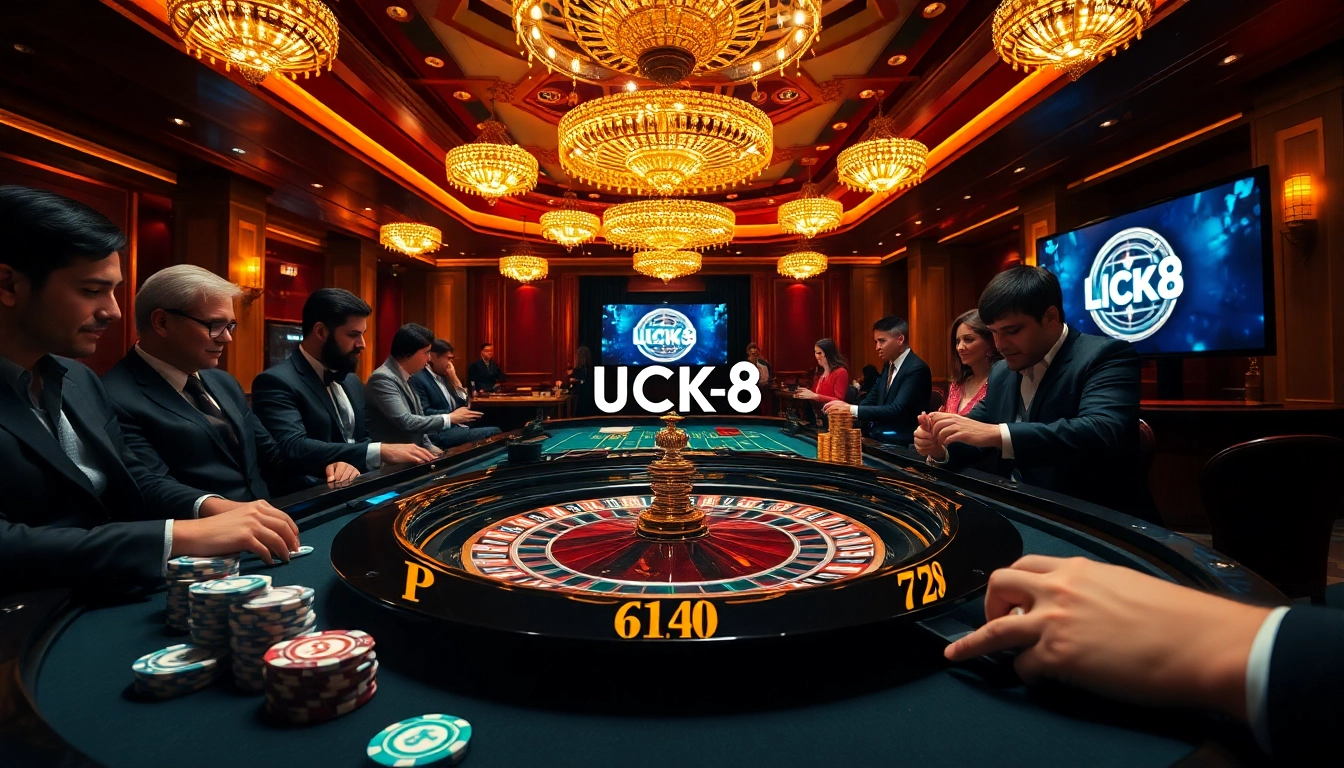 Người chơi đang say mê tại bàn casino LUCK8, tận hưởng trò chơi với cược cao và những chiếc chip poker đầy màu sắc.