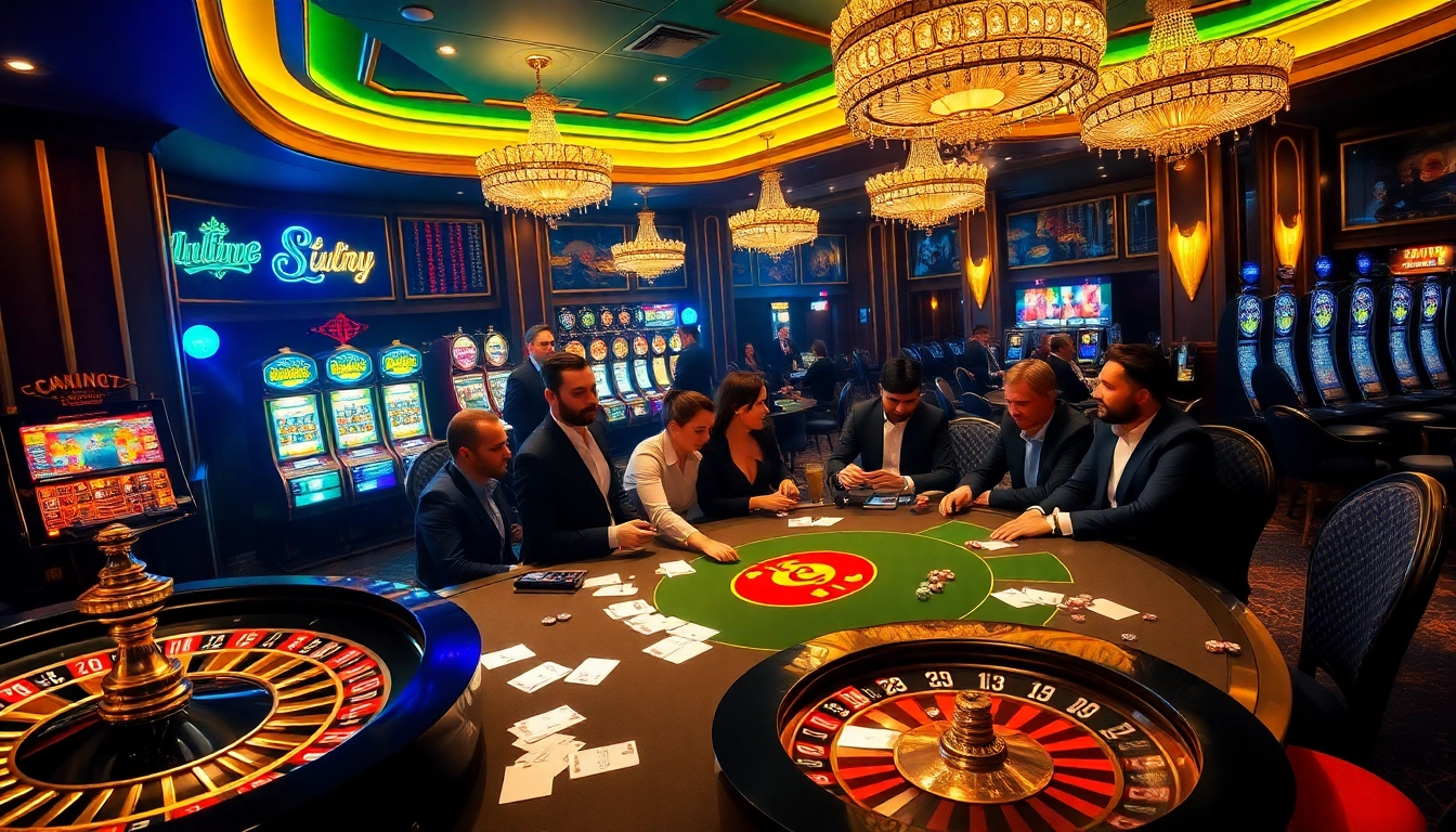 Gamblers experiencing an exciting game at a high-stakes table in https://b52club.forum/ casino environment.