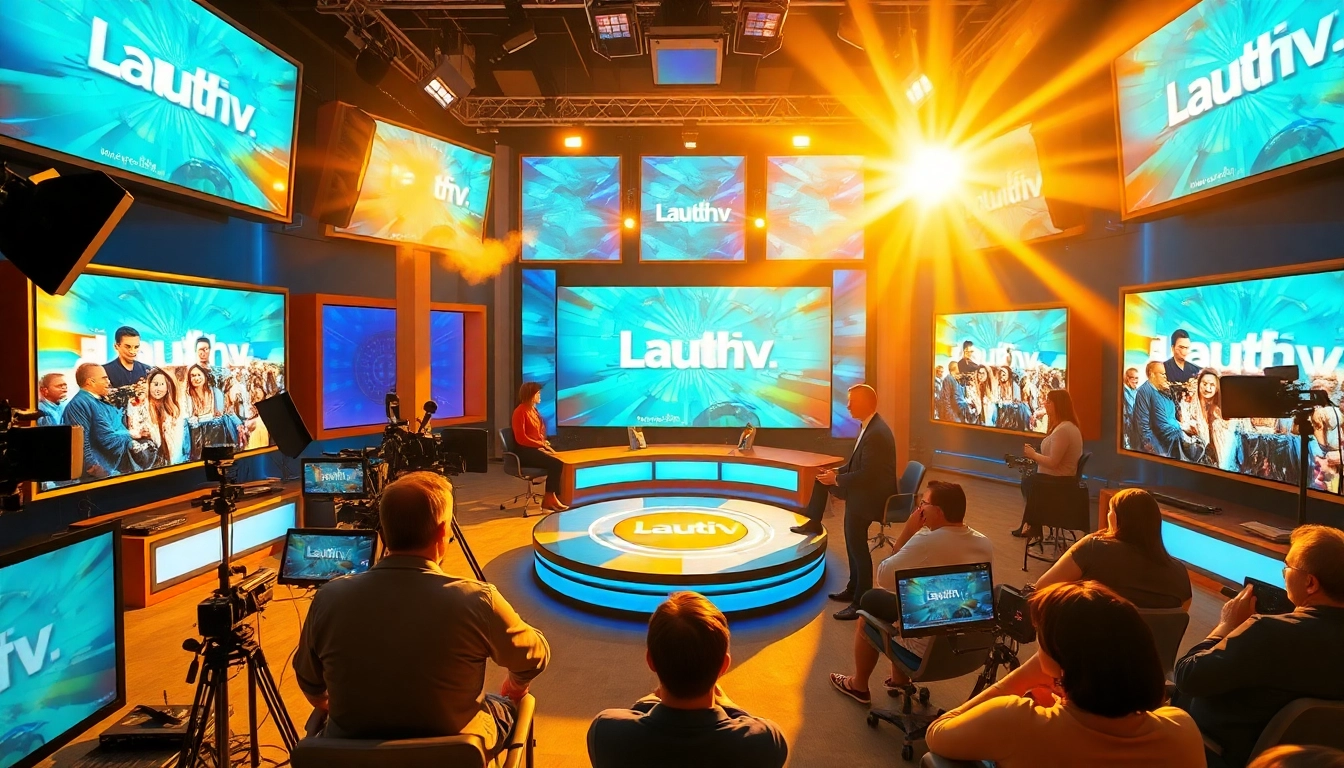 Lauthaitv live studio showcasing dynamic content and engaging hosts.