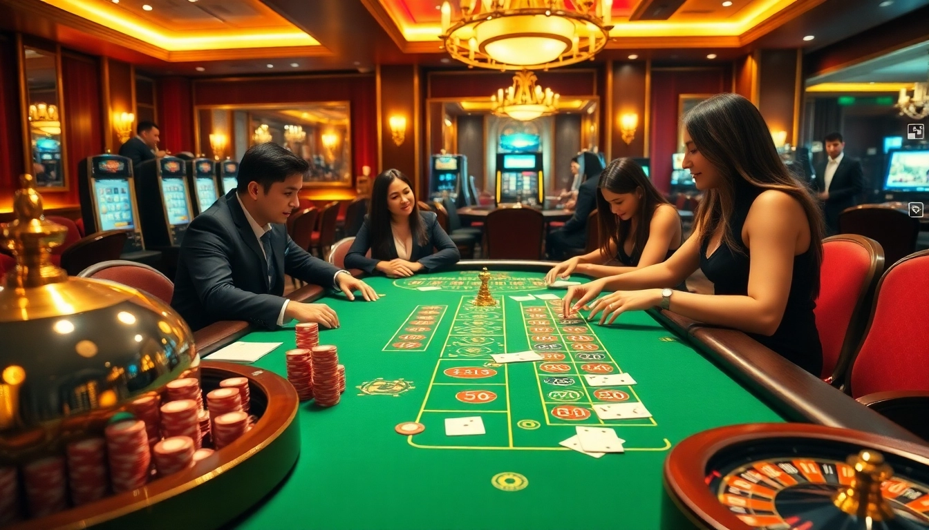 Tham gia trải nghiệm chơi đầy kịch tính tại https://luck8.com với những yếu tố casino sống động như chip bài poker và bàn roulette.