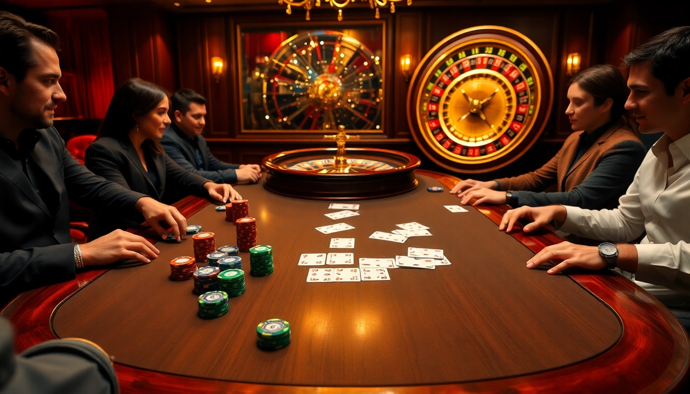 Experience the exhilaration of gambling at https://siu88.best/ with players at a professional poker table and exciting game elements.