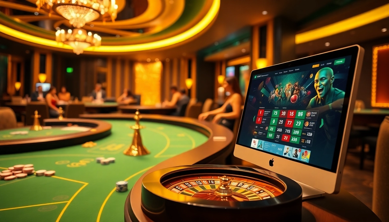 Experience the thrill of online gambling at F8BET with vibrant casino tables and interactive gaming.